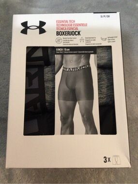 UNDER ARMOUR~Men’s Boxerjock 3-Pack~Black/Gray~Small(29-31)~NEW in BOX